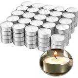100 Lü Tea Light Mum Beyaz Tealight Mum Parti Mum - Çok Renkli