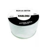 100 M Beyaz Uydu Anten Kablosu Rg6u 100 Metre