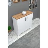 %100 Mdf 2 Kapaklı Küp Üstü Desenli Ayakkabılık