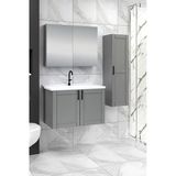 %100 Mdf - 80 Cm Riva Banyo Dolabı + 30 Cm Riva Boy Dolabı