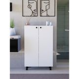 %100 Mdf Ayarlanabilir Raflı Metal Ayaklı Beyaz Kiler Dolabı, 2 Kapaklı Çok Amaçlı Dolap, Mutfak Dolabı, Banyo Dolabı (BD08)