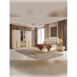 %100 Mdf Gülhane Yatak Odası Takımı - Ceviz - Vizon - Bej