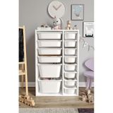 %100 Mdf - Large Duo 14 Sepetli Oyuncak Dolabı Beyaz