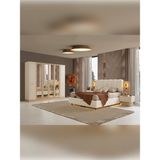 %100 Mdf Paşabahçe Yatak Odası Takımı - Ceviz - Vizon - Bej