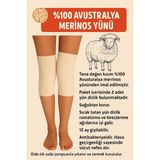 %100 Merinos Yünü Süper Ince Dizlik - Krem