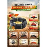100 Metre 16MM Deliksiz Damla Sulama Hazır Set – 65 Ağaç Uyumlu