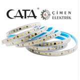 100 Metre Cata Ct 220V 10 Cipli Yapiskanli Beyaz Serit Led