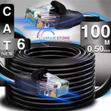 100 Metre Internet Kablosu/0,50Mm Utp Cat6 23Awg/ İki Kat Korumalı/İç Ve Dış Mekan Uyumlu/Ethernet Kablosu 100 Metre