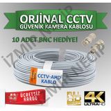 100 Metre Kamera Güvenlik Kablosu+10 Adet Bnc Hediyeli Kaliteli