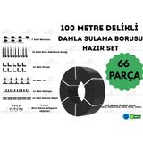 100 Metre Kendinden 40Cm Delikli Damla Sulama Borusu Ve Sulama Seti