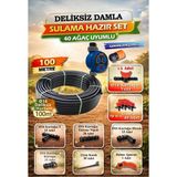 100 Metre Otomatik Zamanlayıcılı Deliksiz Damla Sulama Sistemi 16MM (40 Ağaç)
