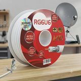 100 Metre Rg6 U6 Uydu Anten Kablosu 1. Kalite 48 Telli
