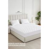 %100 Mikrofiber Kapitone Yatak Koruyucu Alez Full Kenar Çarşaf Fitted Tek Çift Battal Bebek Beyaz