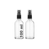 100 ml Kapaklı Siyah Sprey Şeffaf 100 cc Fısfıs Kolonya Dezenfektan Şeffaf Cam Şişe 2 Adet (Şeffaf Şişe | Siyah Sprey, 100 Ml) - 0-Koyu Mavi - 1 Adet