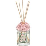 100 ml Pembe Seramik Taş Bambu Çubuklu Garden Rose Oda Kokusu