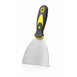 100 mm Spatula, Paslanmaz Çelik Bıçak, Ergonomik Kaymaz Sap, Sarı-Siyah, Sıva, Boya ve Silikon Uygulamaları için Çok Amaçlı Kullanım,Tatlı ayırma Tabağa Aktarma