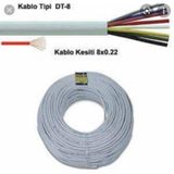 100 Mt Cca Dt 8 Diyafon Kablosu 8 X0.22 Mikron