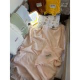 %100 Organik Pamuk 4 Kat Müslin Bebek & Çocuk Müslin Battaniyesi (100×100 Cm) Saçaklı Dikişli - Pudra Pembe