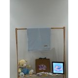 %100 Organik Pamuk 4 Kat Müslin Bebek Müslin & Çocuk Müslin Battaniyesi 100X120 cm Çoban Dikişli - Bebek Mavisi - 100 x 120 cm