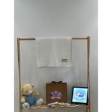 %100 Organik Pamuk 4 Kat Müslin Bebek Müslin & Çocuk Müslin Battaniyesi 100X120 cm Çoban Dikişli - Beyaz - 100 x 120 cm