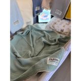 %100 Organik Pamuk 4 Kat Müslin Bebek Müslin & Çocuk Müslin Battaniyesi 100X120 cm Çoban Dikişli - Çağla Yeşili - 100 x 120 cm
