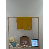 %100 Organik Pamuk 4 Kat Müslin Bebek Müslin & Çocuk Müslin Battaniyesi 100X120 cm Çoban Dikişli - Hardal - 100 x 120 cm