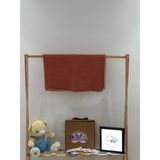%100 Organik Pamuk 4 Kat Müslin Bebek Müslin & Çocuk Müslin Battaniyesi 100X120 cm Çoban Dikişli - Kiremit - 100 x 120 cm