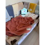 %100 Organik Pamuk 4 Kat Müslin Bebek Müslin & Çocuk Müslin Battaniyesi 100X120 cm Çoban Dikişli - Kiremit - 100 x 120 cm