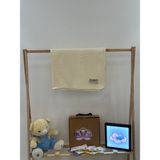 %100 Organik Pamuk 4 Kat Müslin Bebek Müslin & Çocuk Müslin Battaniyesi 100X120 cm Çoban Dikişli - Kırık Beyaz - 100 x 120 cm