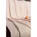 %100 Organik Pamuklu Bebek Battaniye 100x160 CM - BEJ