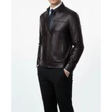 %100 Orjinal Kuzu Deri Erkek Mont Ceket Taba T20018-24 - 2XL