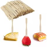 100 Paket Bambu Meze Çatalı, Meze Için Kürdan, Meyve, Kokteyl, Şarküteri Tahtası Aksesuarları Için 3,5 İnç Çatal (100 Paket)