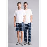 %100 Pamuk 3'lü Pijama Takımı Kısa Kollu Pijama Üstü Şort Uzun Pijama Altı
