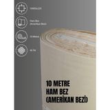 %100 Pamuk 46 Tel Amerikan Bezi Ham Bez Punch Kumaş - Krem 1000x2 - 220 cm - 10 m