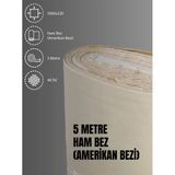 %100 Pamuk 46 Tel Amerikan Bezi Ham Bez Punch Kumaş - Krem 500x220 cm