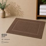 %100 Pamuk 50X70 Ayak Paspas Havlu Kahverengi 650 Gram - 50 x 70 cm