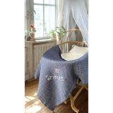 %100 PAMUK 6 KATLI MÜSLİN YORGAN PİKE YATAK ÖRTÜSÜ (İNDİGO MAVİ, 110X120 BEBE)