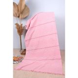 %100 Pamuk 70x150 Yazı Jakarlı Plaj Havlusu