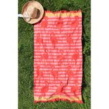 %100 Pamuk 80x150 Turuncu Filamingo Desenli Plaj Havlusu