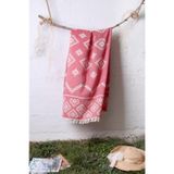 %100 Pamuk 90x180 Peştemal Plaj Havlusu Etnik Desen Jakarlı
