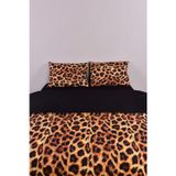 %100 Pamuk Çift Kişilik 3D Leopar Nevresim Takımı