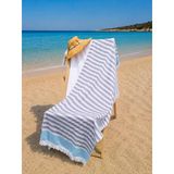 %100 Pamuk Çizgili Renkli 90X170 Cm Outlet Peştamal & Plaj Havlusu