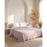 %100 Pamuk El Nakışlı Çift Kişilik Pike Takımı - Pembe - 220 x 230 / Pembe