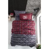 %100 Pamuk Erkek Çocuk Yorgan Seti, Kırmızı Kampüs Temalı Yorgan Seti, Düz Çarşaflı, Deniz Yatak Odası Takımı, İkiz XL/İki Kişilik, Mavi Kırmızı