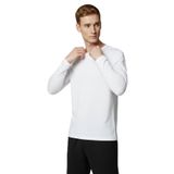 %100 Pamuk Erkek Süprem Uzun Kollu Basic T-Shirt Compact Penye Siyah Sporcu Tişört Body (Beyaz, L)