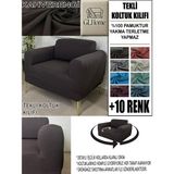 %100 Pamuk Fransız Kumaş Tekli Komple Giydirme Tekli & Berjer , Bohem, Porto, Vb Model Koltuk Kılıfı - 80 x 100 cm - Kahverengi