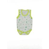 %100 Pamuk Geniş Askılı Dinazorlu Çıtçıtlı Bebe Zıbın 0-36 Ay Yeşil 118755-Y - 6 - 9 Ay
