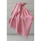 %100 Pamuk Havlu Peştemal 90X170CM - Plaj & Havuz Havlusu - Pembe - 90 x 170 cm