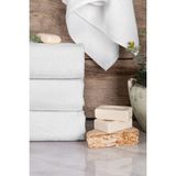 %100 Pamuk Havlu Seti 4 El 2 Banyo Havlusu Otel Tipi - 70 x 140 cm - 50 x 90 cm - Beyaz