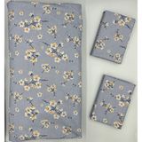 %100 Pamuk Kumaş Lastikli Çarşaf+Yastık Kılıfı Köşe Derinliği 28-30 cm Yumuşak Kumaş Yeni Sezon - 120x200 - Mavi